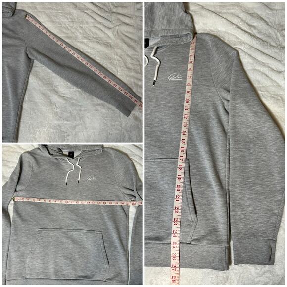 River Island Gray Marl Hoodie Sweatshirt Men’s Size Medium M USED - Picture 7 of 9